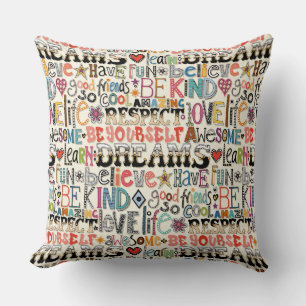 so cool typography throw pillow