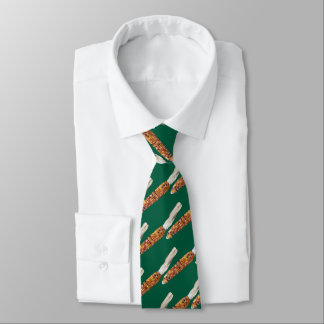 So Corny Autumn Style Green Background Tie