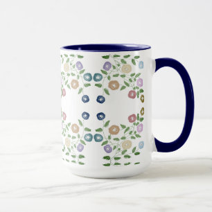 So Cute A Flowered Mug With Blue