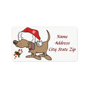 *SO CUTE DOG-GONE CHRISTMAS " ADDRESS LABEL