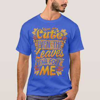 So Cute Even Leaves Fall for Me Autumn Pumpkin Kid T-Shirt
