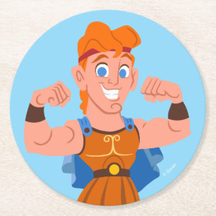 So Cute Hercules Round Paper Coaster