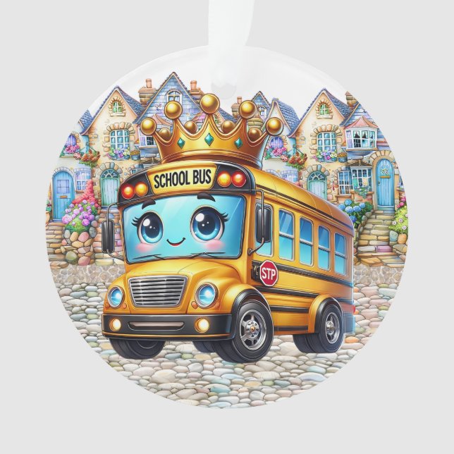 SO CUTE Ornement de bus scolaire (devant)