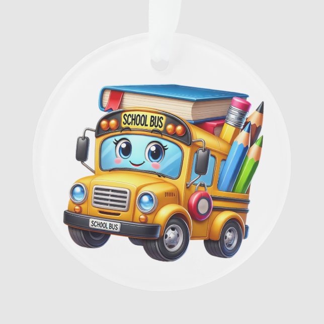 SO CUTE School Bus  Ornament (Front)