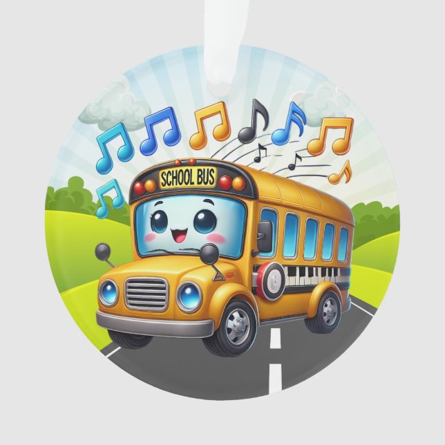 SO CUTE School Bus  Ornament (Front)