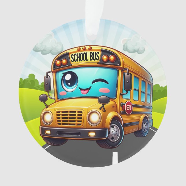 SO CUTE School Bus  Ornament (Front)