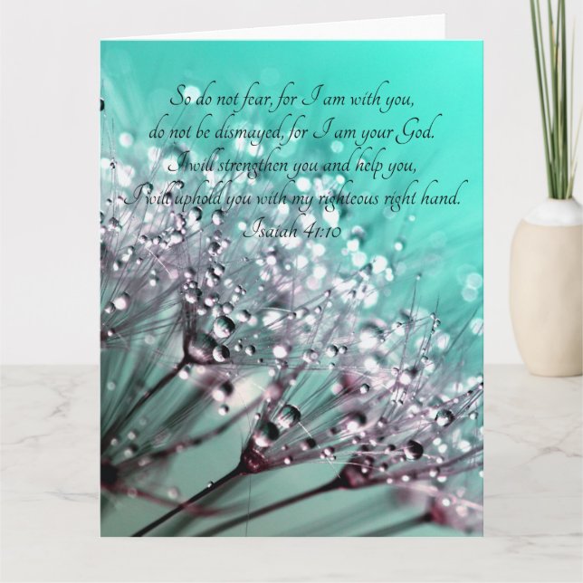 So Do Not Fear Isaiah 41:10 Bible Verse Card (Front)