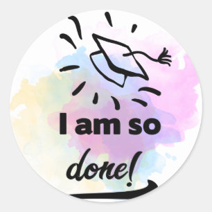 So Done Grad Classic Round Sticker