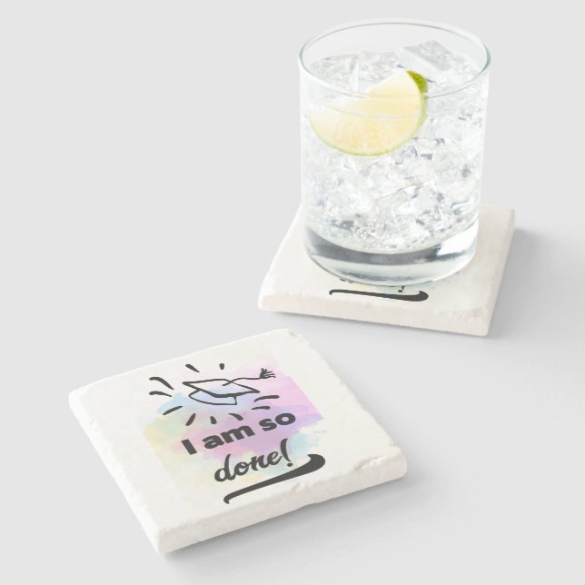 So Done Grad Stone Coaster (Side)
