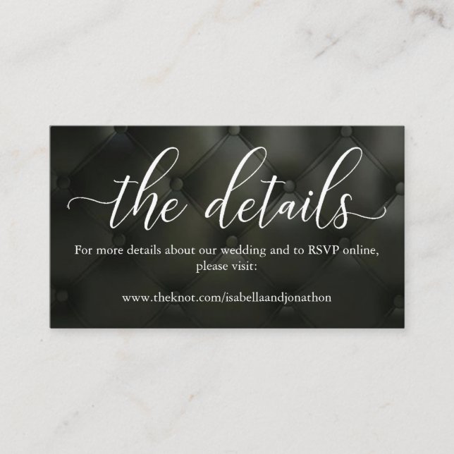 So Elegant Calligraphy Wedding Website Enclosure C Card (Front)