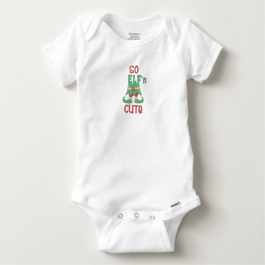 So ELF'n Cute Funny Christmas Baby Onesie