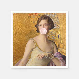 So Extra Golden Bubble gum Diva Napkin