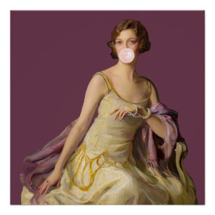 So Extra Golden Bubble gum Diva Poster