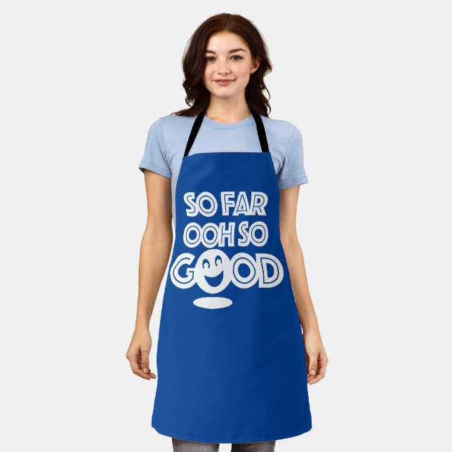So Far Ooh So Good Happy Face Apron (Worn)