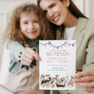 So Fetch Puppy Dog Birthday Party Invitation