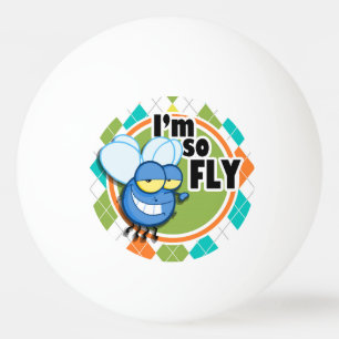 So Fly!  Colourful Argyle Pattern Ping Pong Ball