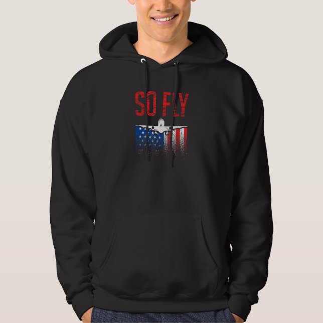 So Fly Usa Pilot Airplane Hoodie (Front)