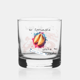 "So Fortunate..." Customizable Whiskey Glass