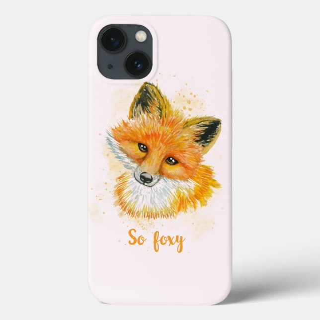 So Foxy Watercolor Fox Case-Mate iPhone Case (Back)