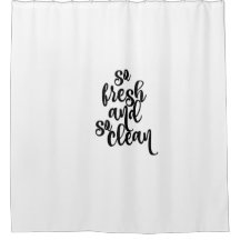 So Fresh So Clean Personalized Shower Curtain