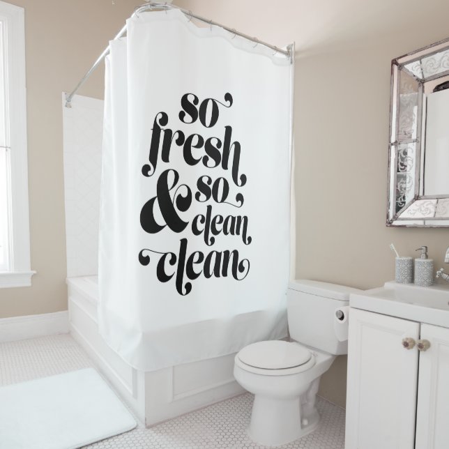 So Fresh & So Clean Shower Curtain (In Situ)
