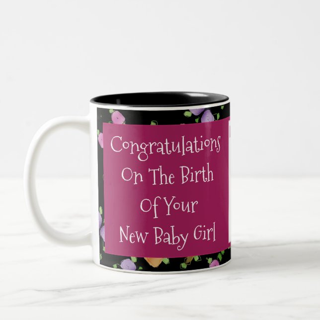 So Fun For New Parents Baby Word Search Two-Tone Coffee Mug (Left)