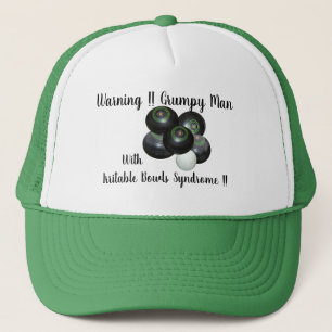 So Funny Irritable Lawn Bowls Man, Trucker Hat