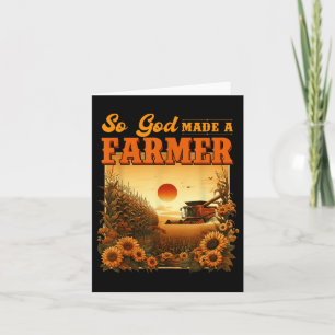 So God Made A Farmer, Farm Life, Christian Vintage Card