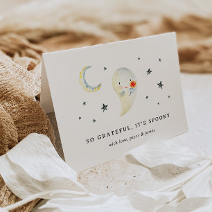 So Grateful, It's Spooky   Halloween Baby Shower Thank You Card