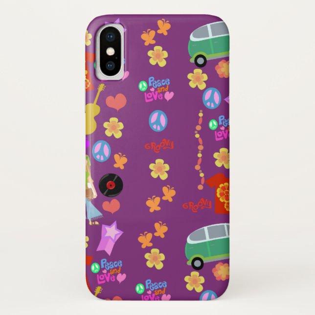 So Groovy 60's Purple Pattern Case-Mate iPhone Case (Back)