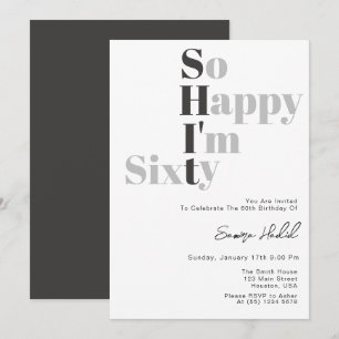 So Happy I'm FIFTY 50th Birthday Party  Invitation