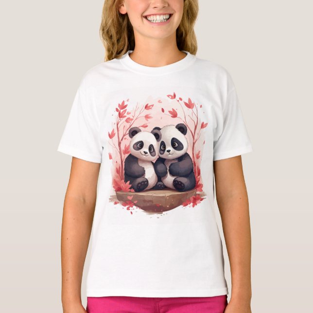 So Happy Together Panda pair  T-Shirt (Front)