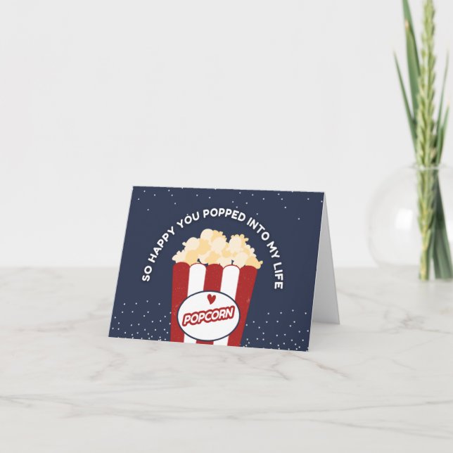 ''So happy you popped into my life'' card (Front)