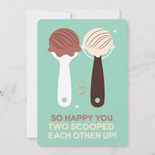 So Happy You Two Scooped Each Other Up Ice Cream Holiday Card