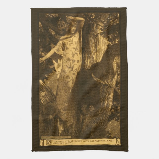 So haunted Moonlight Guardians of the Night Kitchen Towel (Vertical)