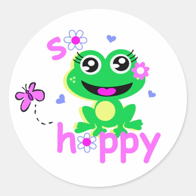 so hoppy frog screen.ai classic round sticker (Front)