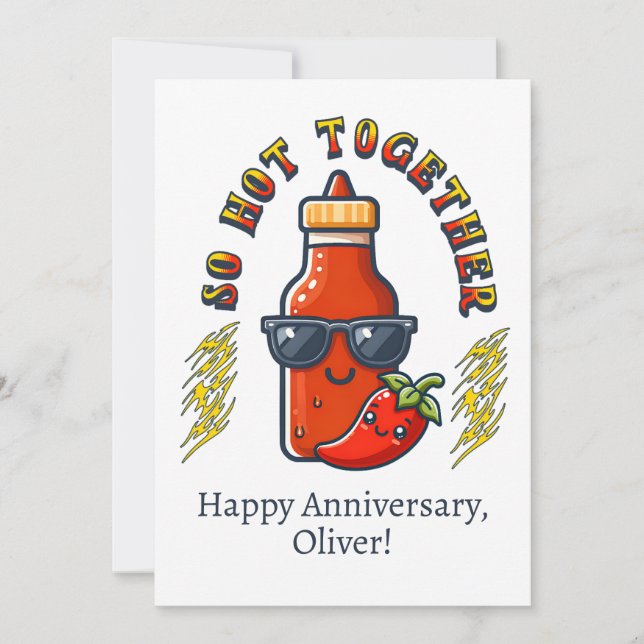 So Hot Together Hot Sauce Spicy Card (Front)