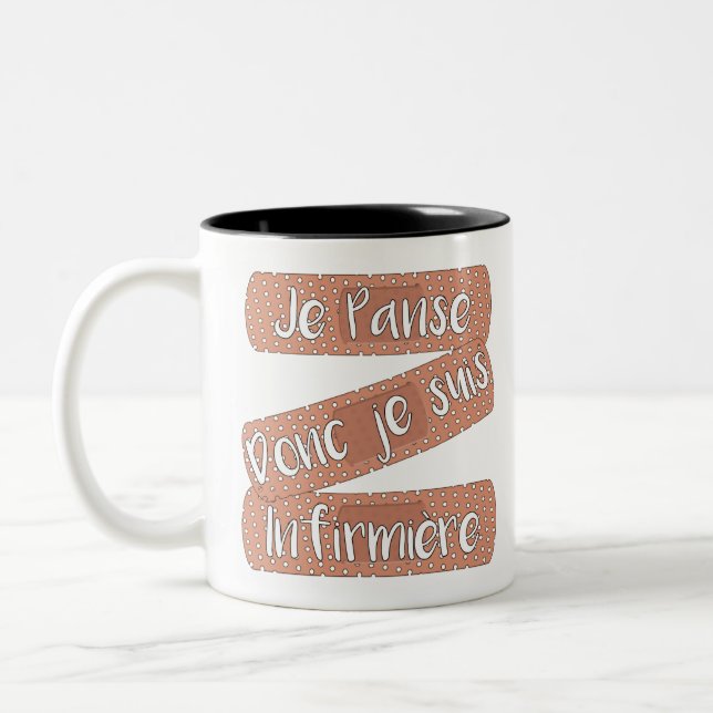 SO I'M A NURSE - Word Games Two-Tone Coffee Mug (Left)