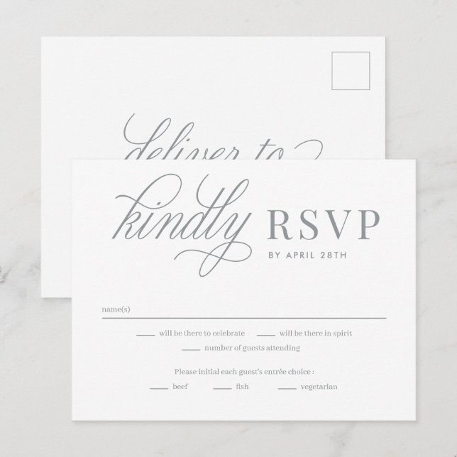So In Love EDITABLE COLOR RSVP Reply Card (Front/Back)