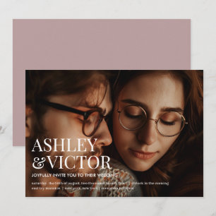 So In Love Simple Modern Photo Wedding Invitation
