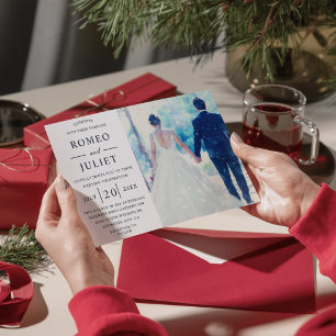 So In Love Simple Modern Photo Wedding Invitation
