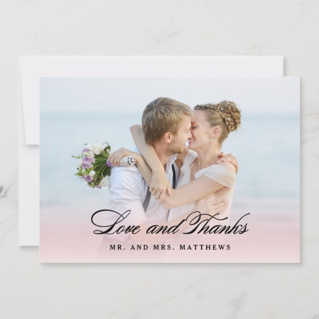 So in Love | Wedding Thank You Photo Card (Front)