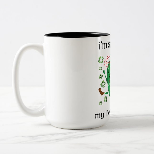 So Irish my liver hurts Two-Tone Coffee Mug (Left)