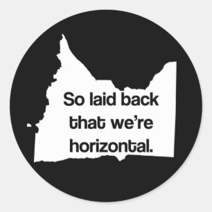 So Laid Back We’re Horizontal MN Funny Stickers
