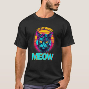 So Lit Right Meow EDM Techno DJ Rave Party Festiva T-Shirt