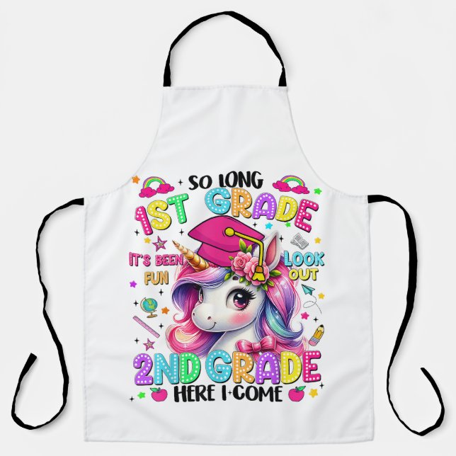So Long 1st Grade 2nd Grade Here I Come Apron (Front)