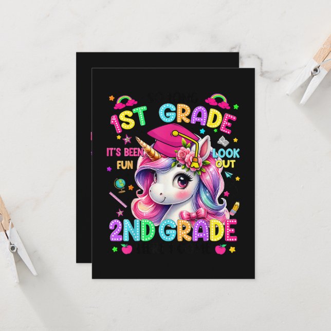 So Long 1st Grade 2nd Grade Here I Come Invitation (Front/Back In Situ)