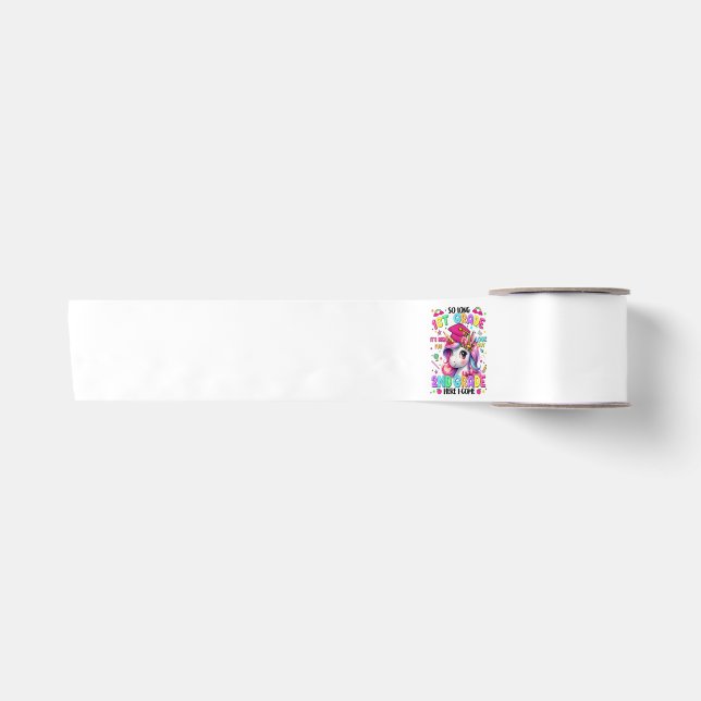 So Long 1st Grade 2nd Grade Here I Come Satin Ribbon (Front)