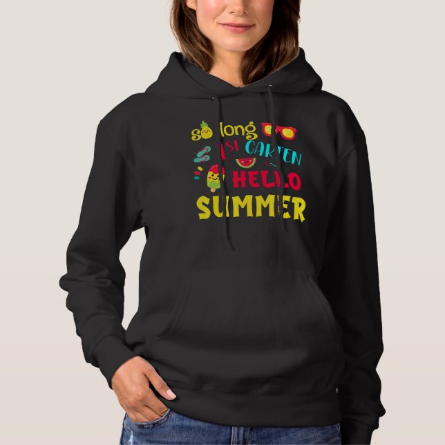 So Long 1st Grade Hello Summer Last Day School Gra Hoodie (Front)