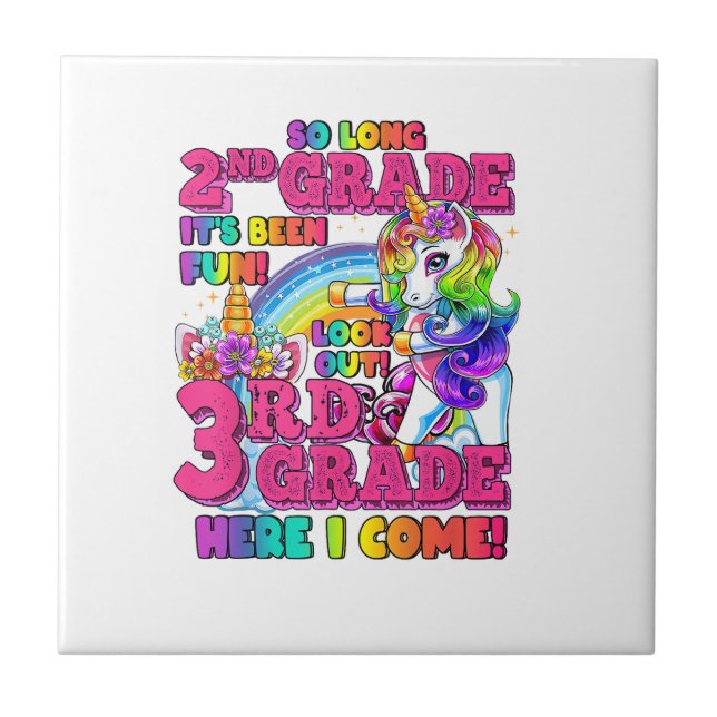 So long 2nd grade it's been fun 2nd grade Nailed I Tile (Front)